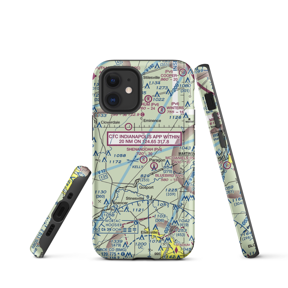 Shenandoah Flying Field (3II1) VFR Sectional  Tough iPhone Case iPhone 12 mini model shown