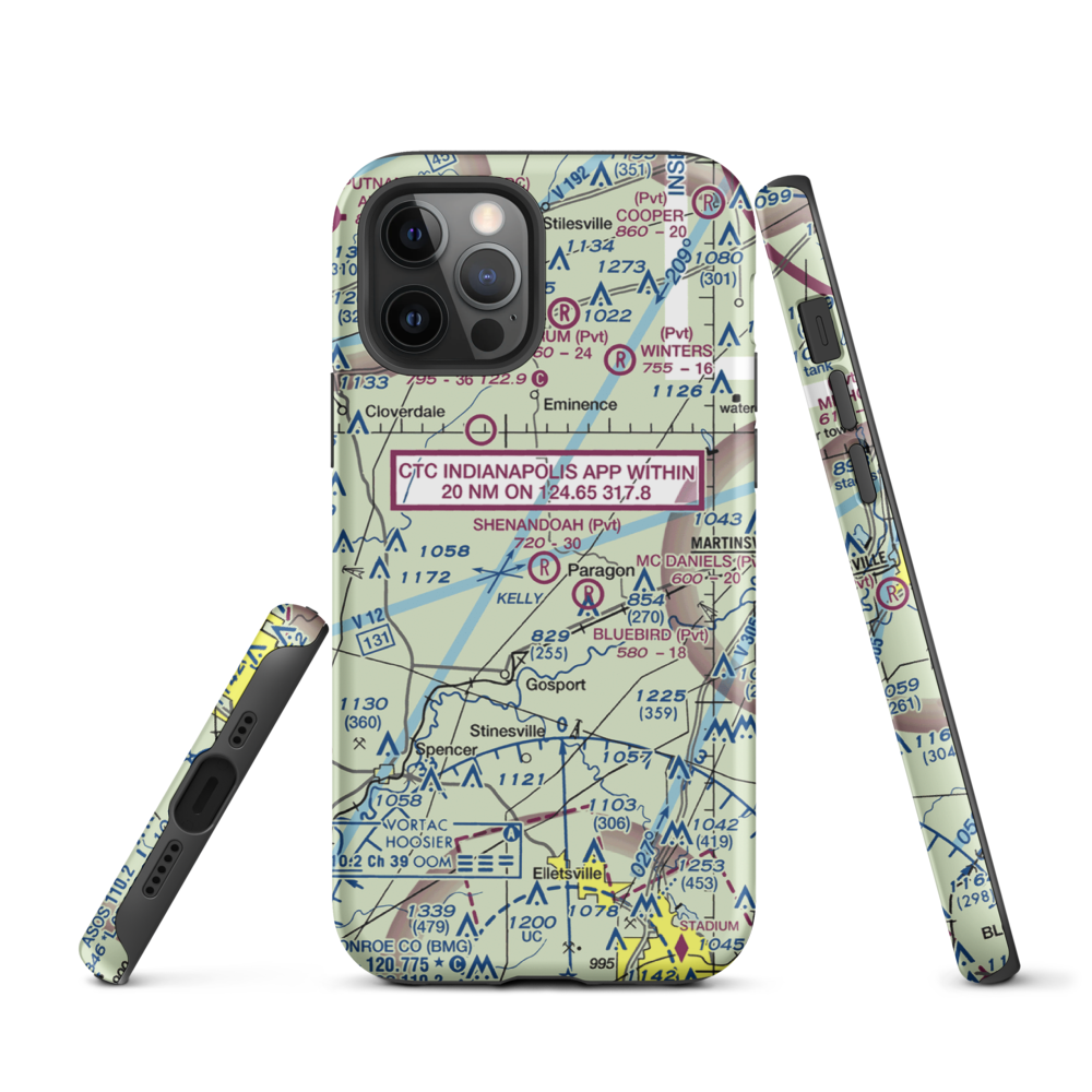 Shenandoah Flying Field (3II1) VFR Sectional  Tough iPhone Case iPhone 12 Pro model shown