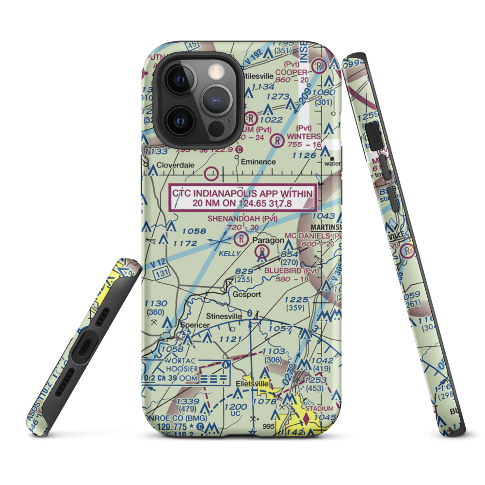 Shenandoah Flying Field (3II1) VFR Sectional  Tough iPhone Case iPhone 12 Pro Max model shown