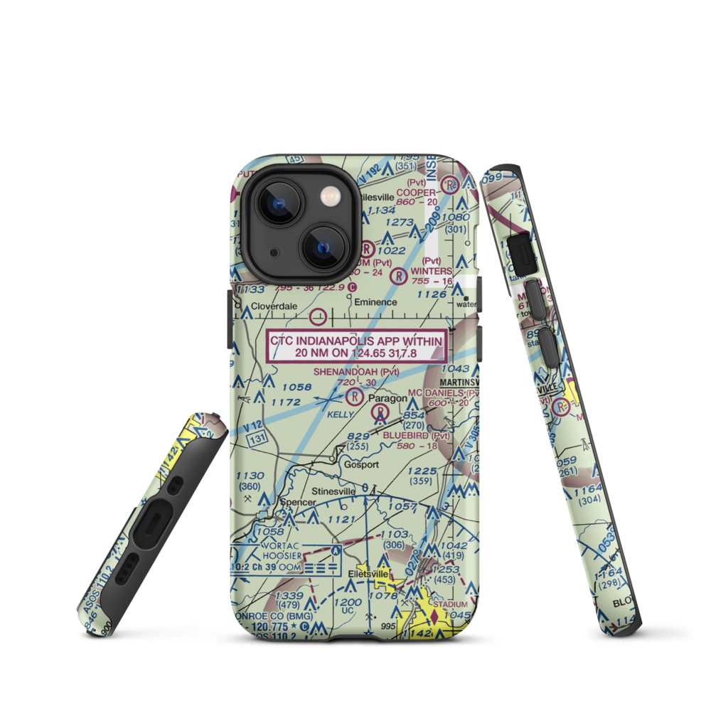 Shenandoah Flying Field (3II1) VFR Sectional  Tough iPhone Case iPhone 13 mini model shown