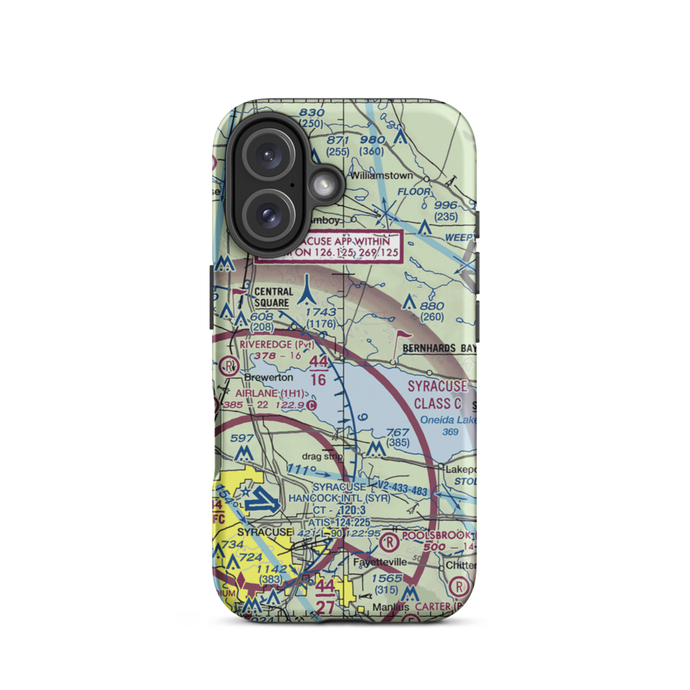Shepard Airport (NK04) VFR Sectional  Tough iPhone Case iPhone 16 model shown