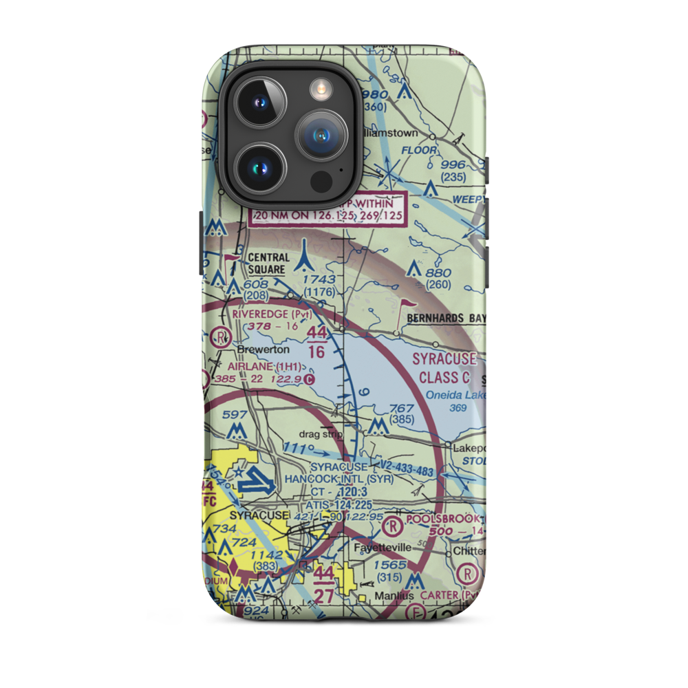 Shepard Airport (NK04) VFR Sectional  Tough iPhone Case iPhone 16 Pro Max model shown