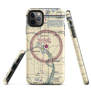 Sher-Wood Airport (PWD) VFR Sectional  Tough iPhone Case