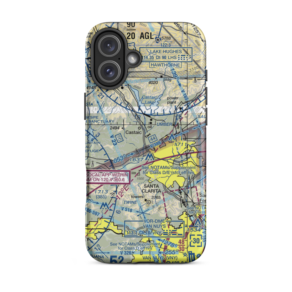 Sheriff's Wayside Heliport (81L) VFR Sectional  Tough iPhone Case iPhone 16 Plus model shown