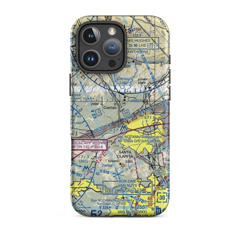 Sheriff's Wayside Heliport (81L) VFR Sectional  Tough iPhone Case iPhone 16 Pro Max model shown