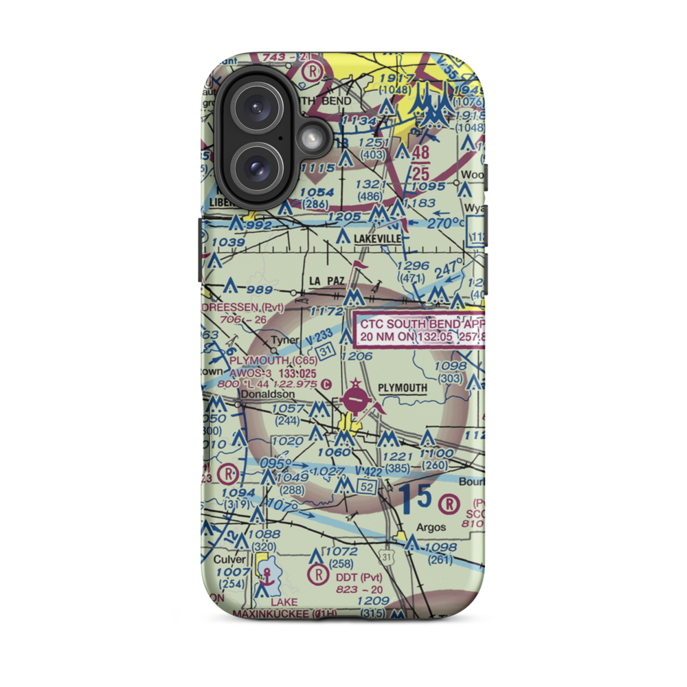Sherk Field (II38) VFR Sectional  Tough iPhone Case iPhone 16 Plus model shown