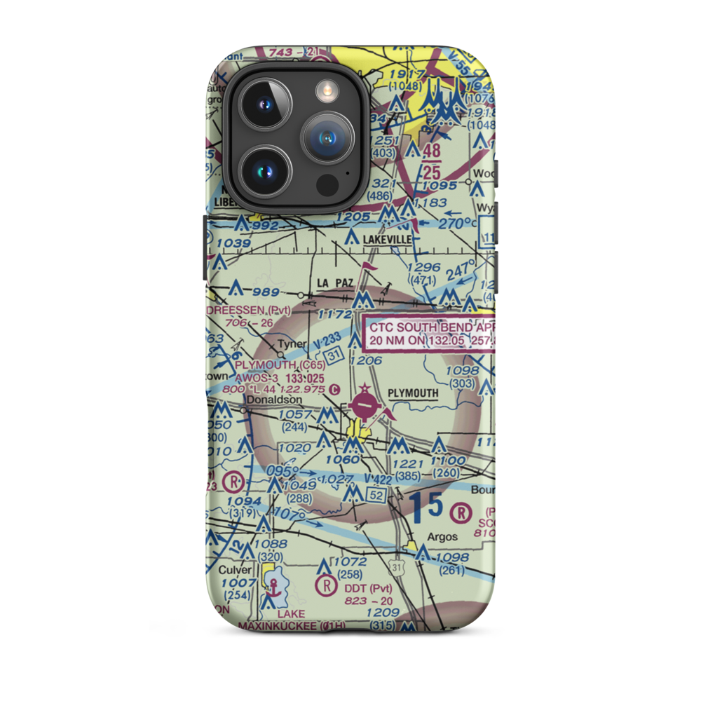 Sherk Field (II38) VFR Sectional  Tough iPhone Case iPhone 16 Pro Max model shown