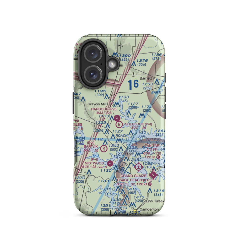 Sherlock Field (1MO8) VFR Sectional  Tough iPhone Case iPhone 16 model shown