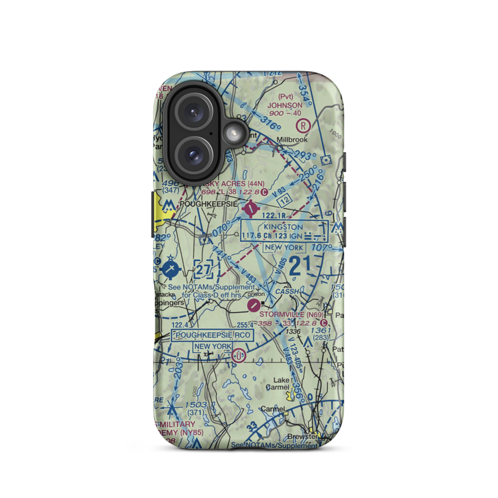 Sherman Field (1NY5) VFR Sectional  Tough iPhone Case iPhone 16 model shown