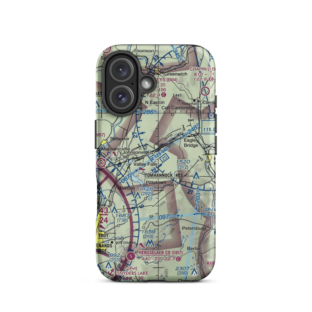 Sherwood Farm Airport (7NY6) VFR Sectional  Tough iPhone Case iPhone 16 model shown