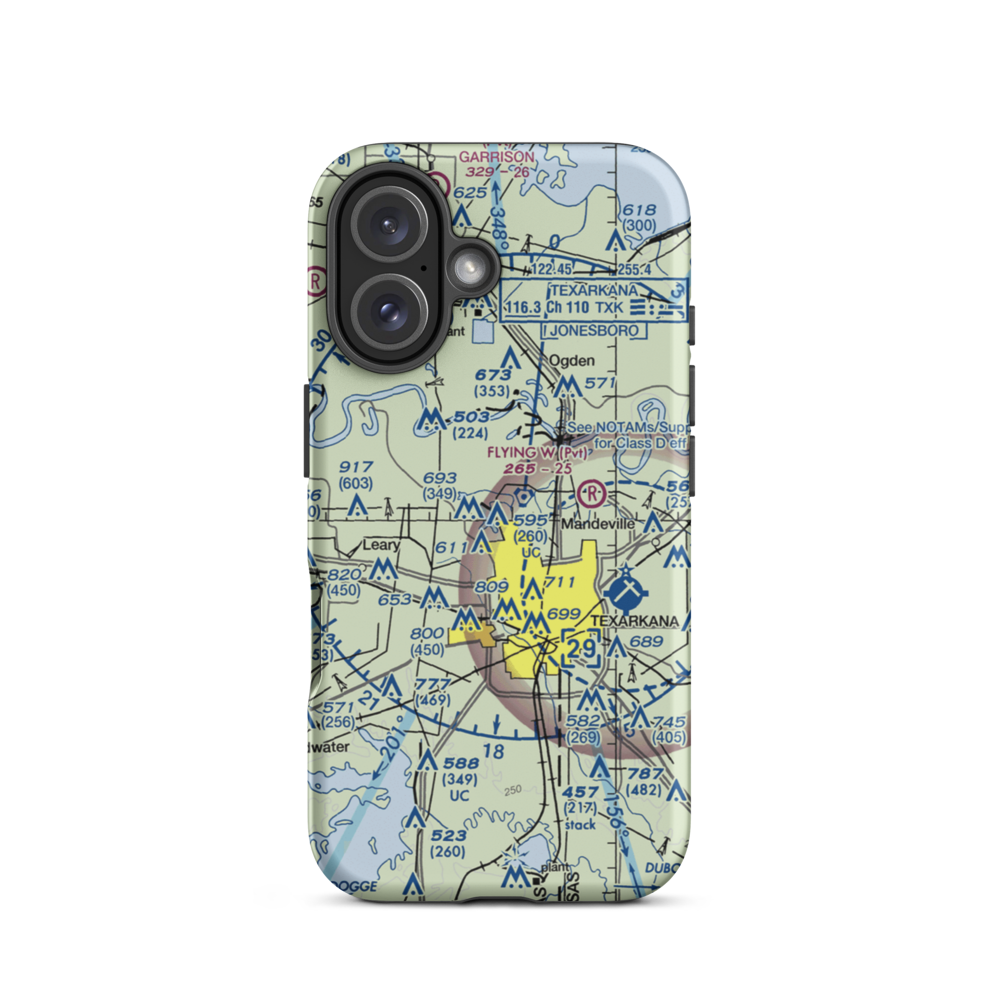 Shilling's Airport (21TX) VFR Sectional  Tough iPhone Case iPhone 16 model shown