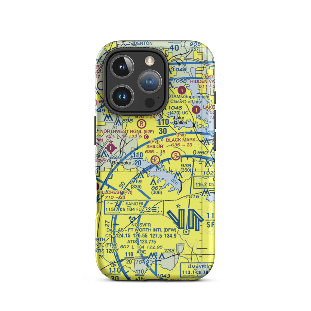 Shiloh Airport (0TX5) VFR Sectional  Tough iPhone Case iPhone 16 Pro model shown