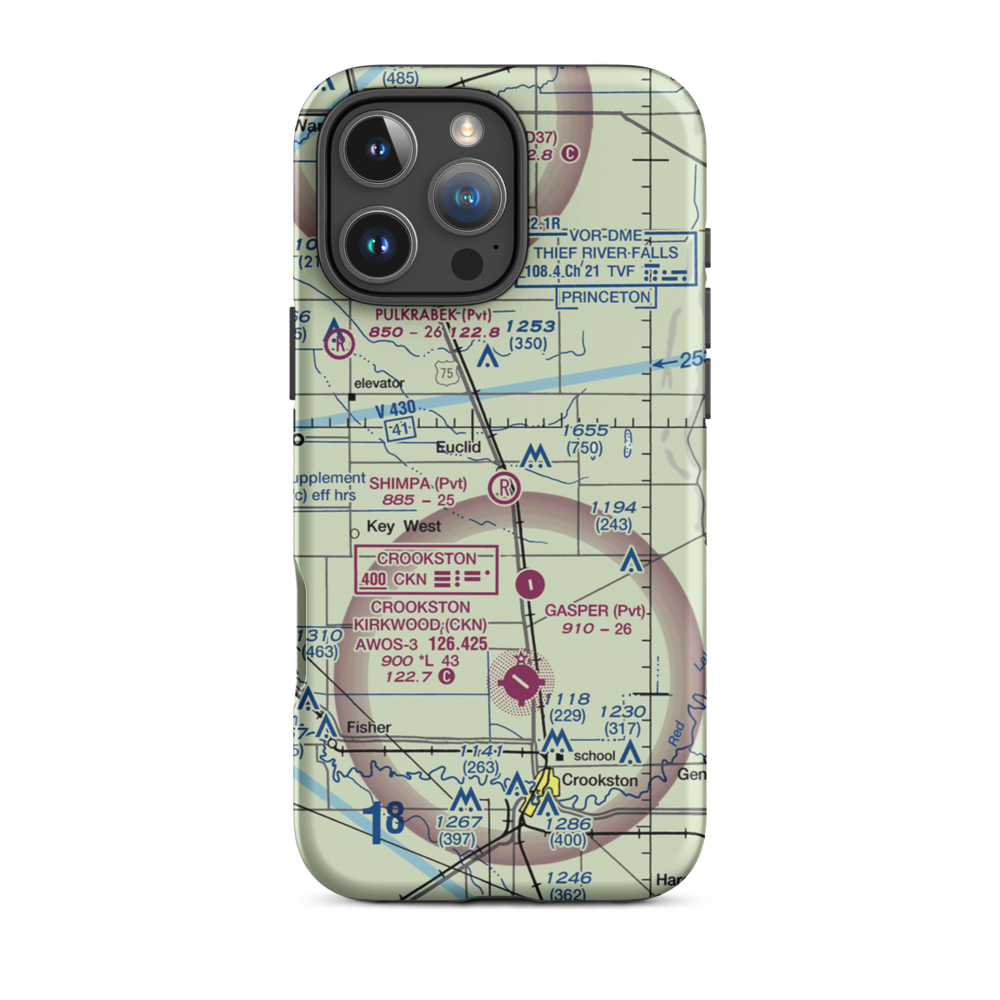 Shimpa Airstrip (8MN1) VFR Sectional  Tough iPhone Case iPhone 16 Pro Max model shown