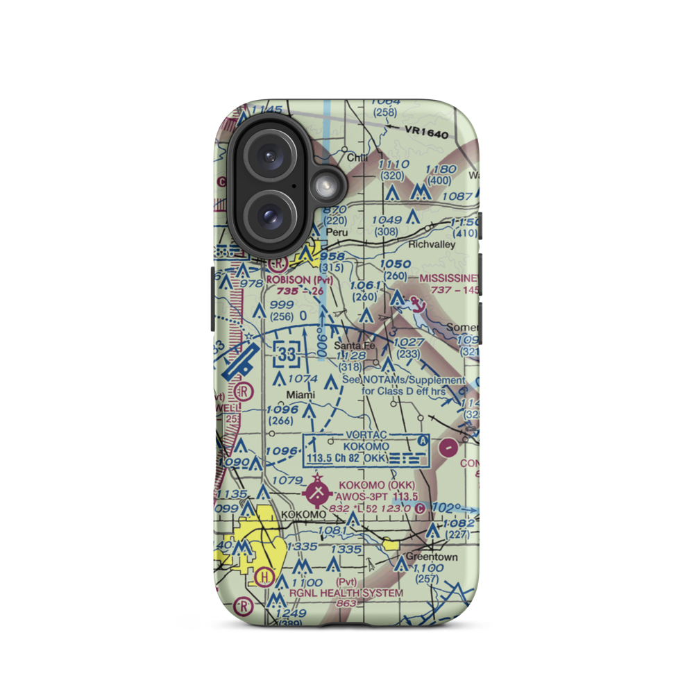 Shinn Bone Lane Airport (IN35) VFR Sectional  Tough iPhone Case iPhone 16 model shown