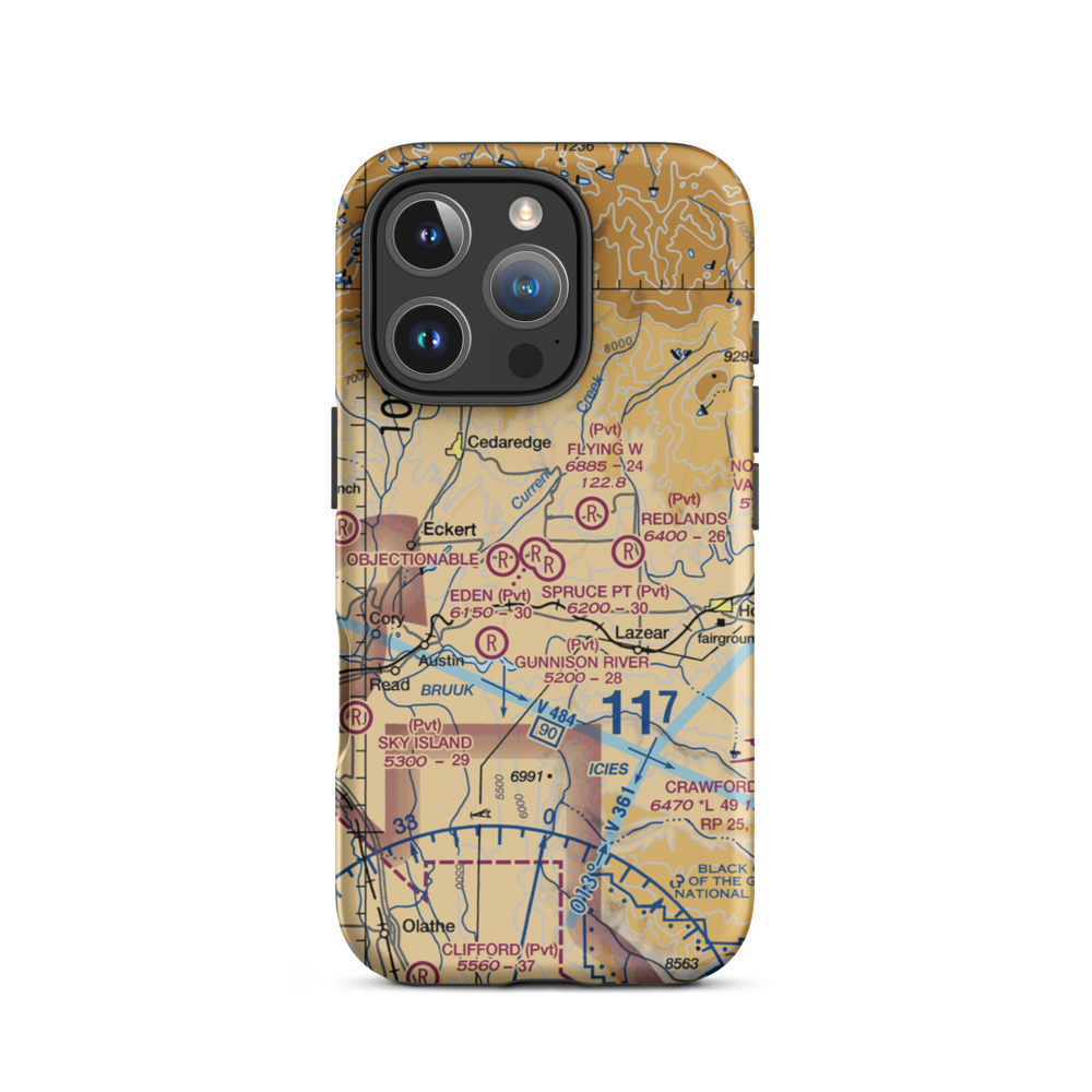 Shipman Ranch Airport (5CO1) VFR Sectional  Tough iPhone Case iPhone 16 Pro model shown
