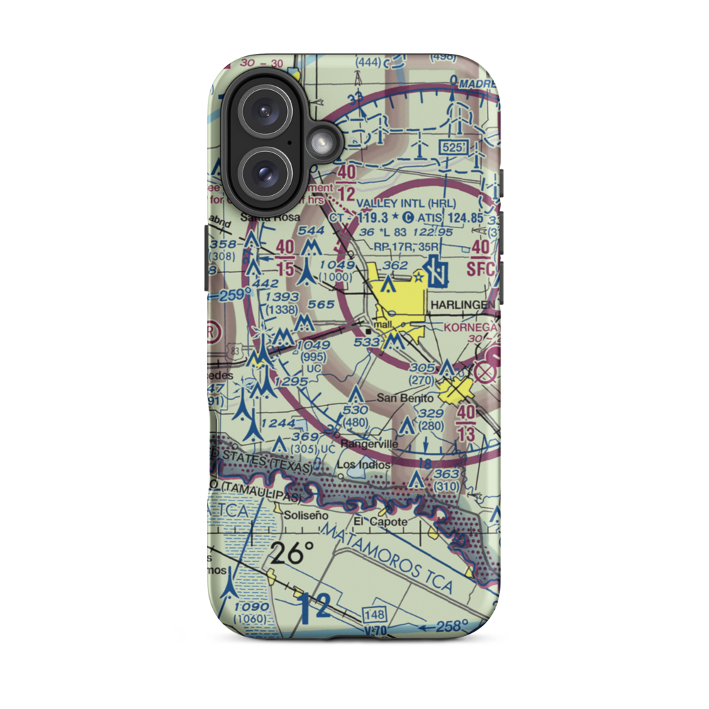 Shofner Farms Airport (2TS2) VFR Sectional  Tough iPhone Case iPhone 16 Plus model shown