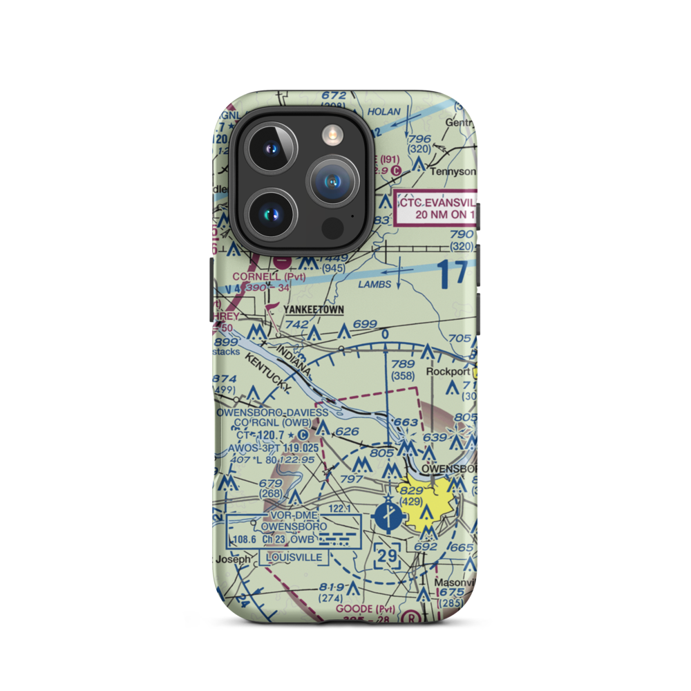 Short Stop Airport (9II1) VFR Sectional  Tough iPhone Case iPhone 16 Pro model shown