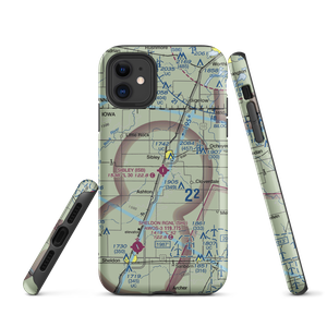 Sibley Municipal Airport (ISB) VFR Sectional  Tough iPhone Case