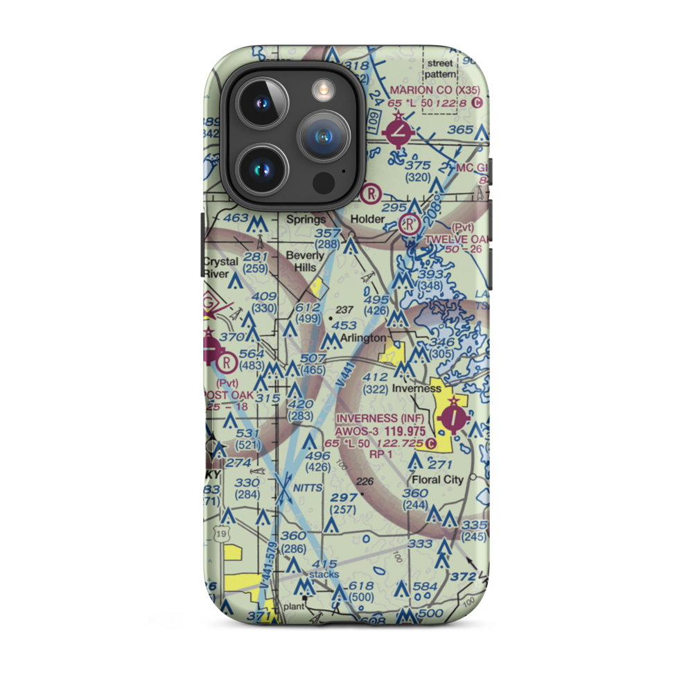 Sierra Airpark (FL48) VFR Sectional  Tough iPhone Case iPhone 16 Pro Max model shown