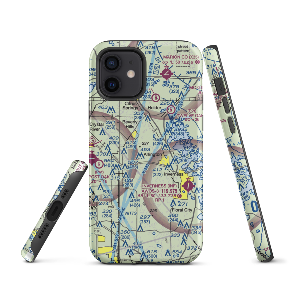 Sierra Airpark (FL48) VFR Sectional  Tough iPhone Case iPhone 12 model shown