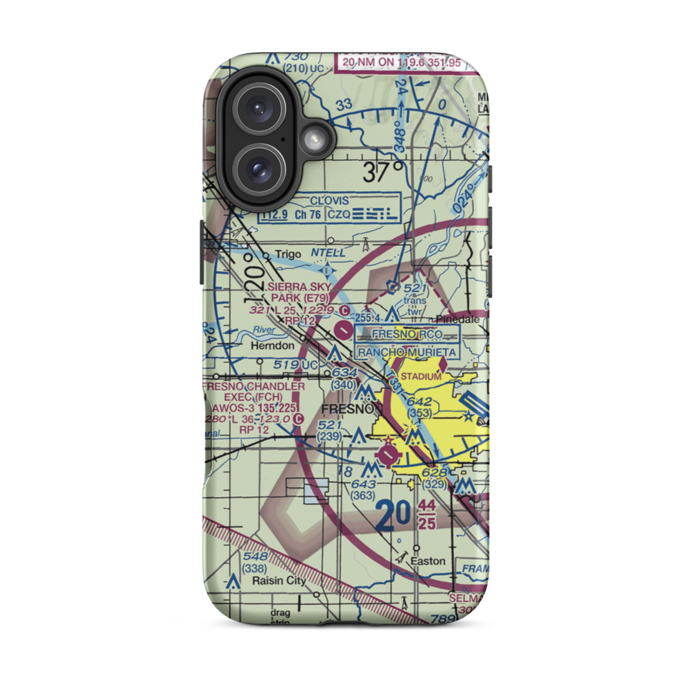 Sierra Sky Park Airport (E79) VFR Sectional  Tough iPhone Case iPhone 16 Plus model shown