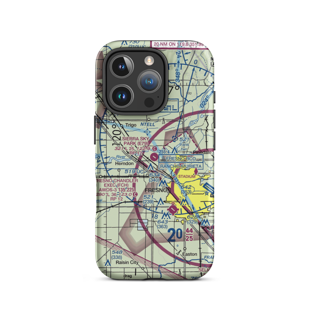 Sierra Sky Park Airport (E79) VFR Sectional  Tough iPhone Case iPhone 16 Pro model shown