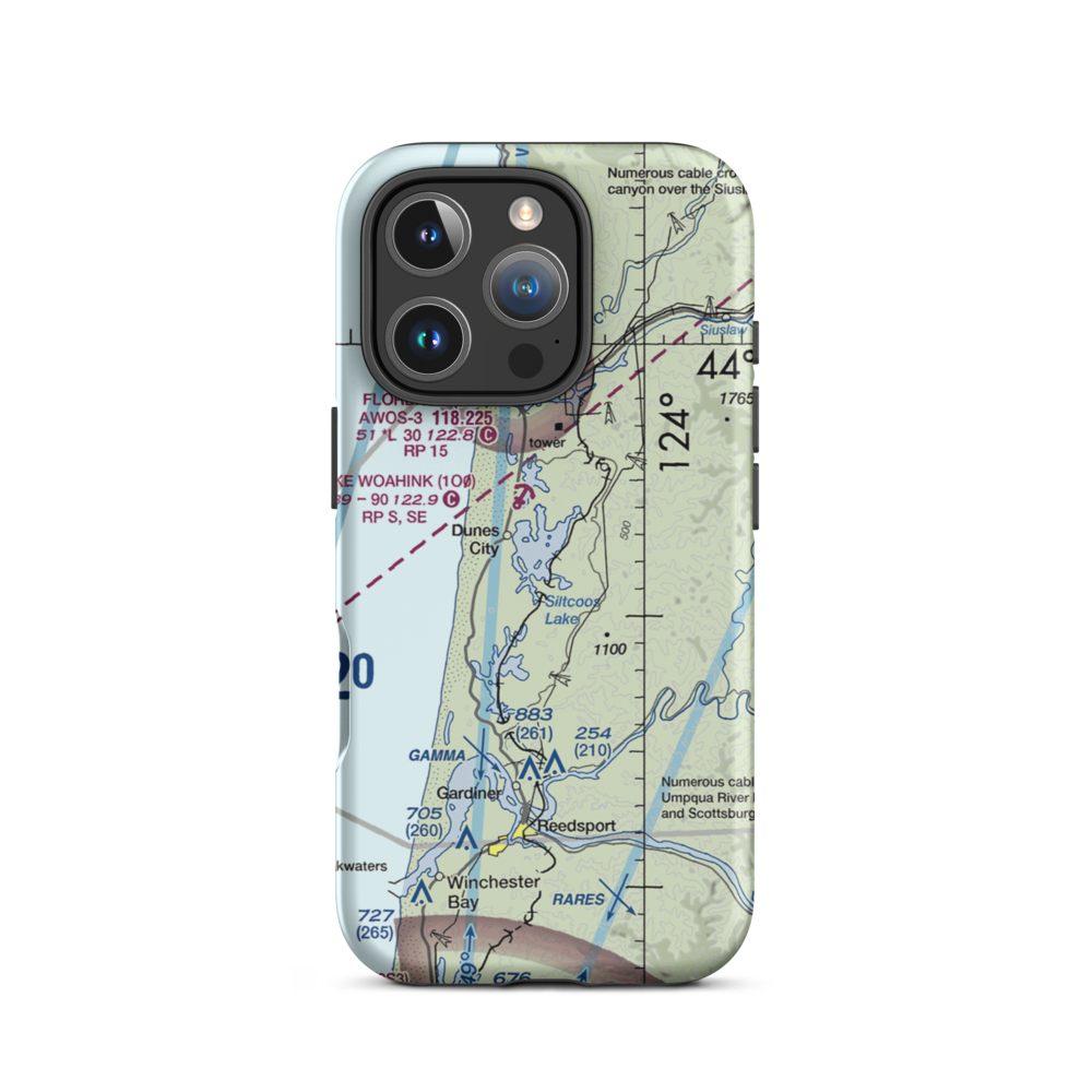 Siltcoos Lake Seaplane Base (5J2) VFR Sectional  Tough iPhone Case iPhone 16 Pro model shown