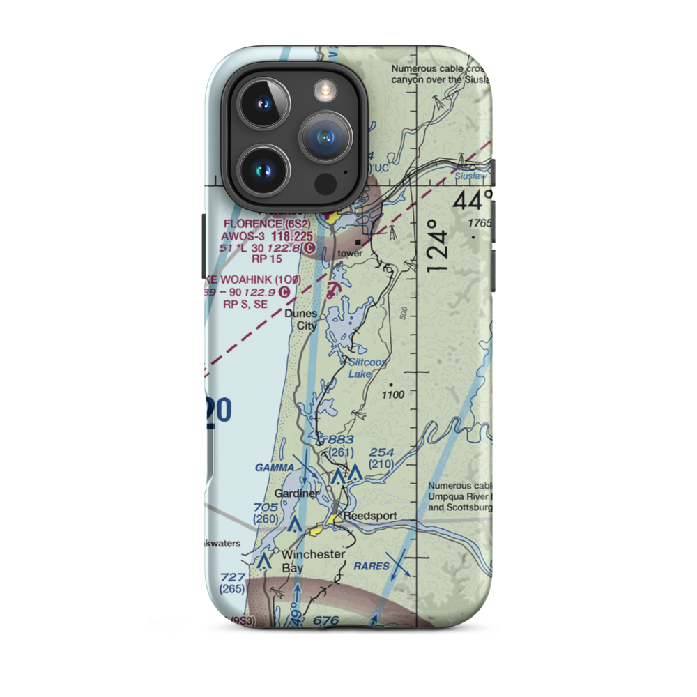 Siltcoos Lake Seaplane Base (5J2) VFR Sectional  Tough iPhone Case iPhone 16 Pro Max model shown