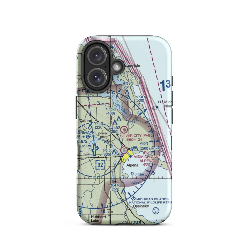 Silver City Airpark (53M) VFR Sectional  Tough iPhone Case iPhone 16 model shown