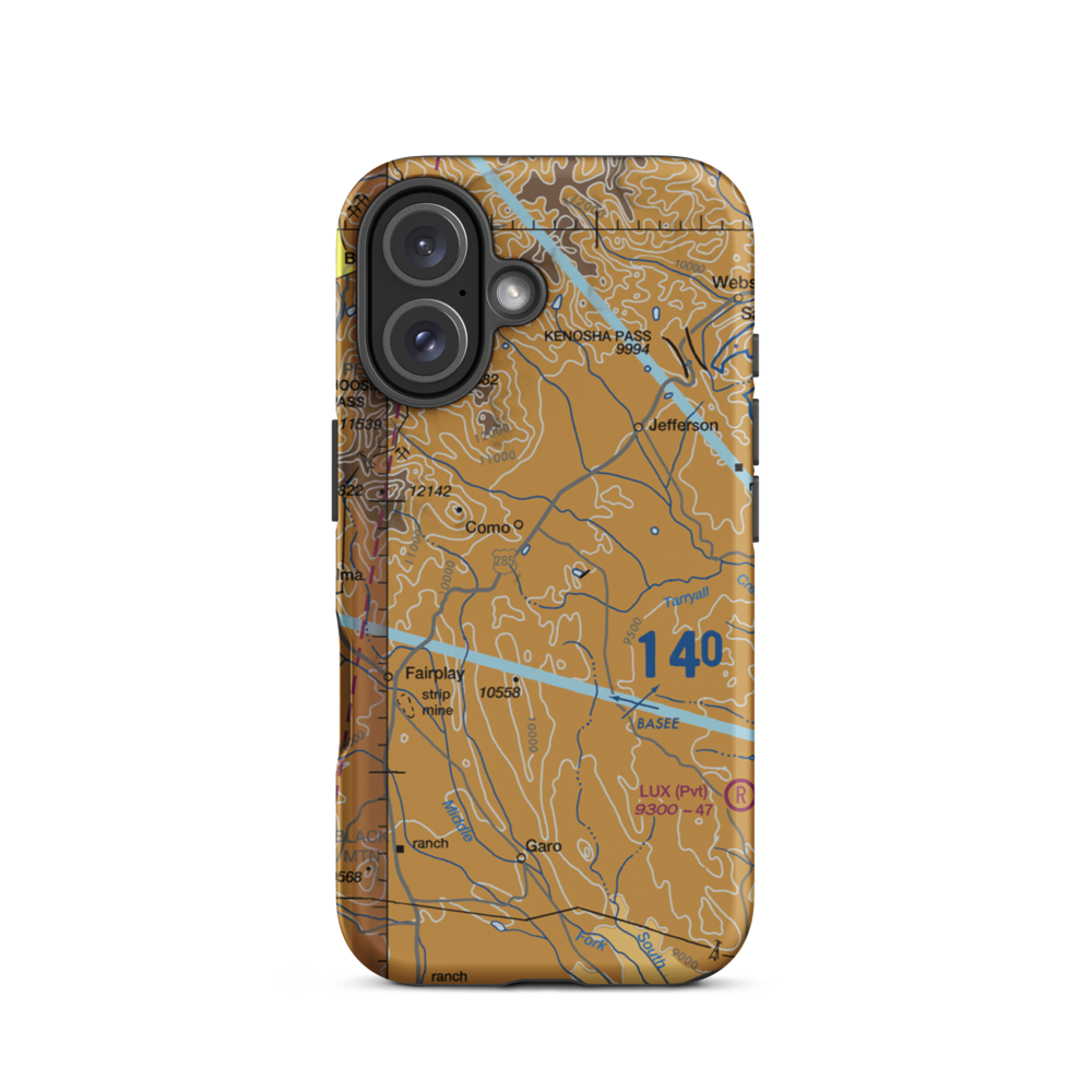 Silver Heels Airport (US-0075) VFR Sectional  Tough iPhone Case iPhone 16 model shown