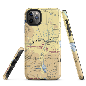 Silver Lake F S Strip (45S) VFR Sectional  Tough iPhone Case