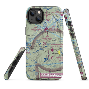Silver Wings Field (5A5) VFR Sectional  Tough iPhone Case
