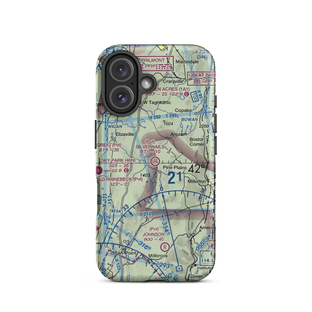 Silvernails Field (82NY) VFR Sectional  Tough iPhone Case iPhone 16 model shown