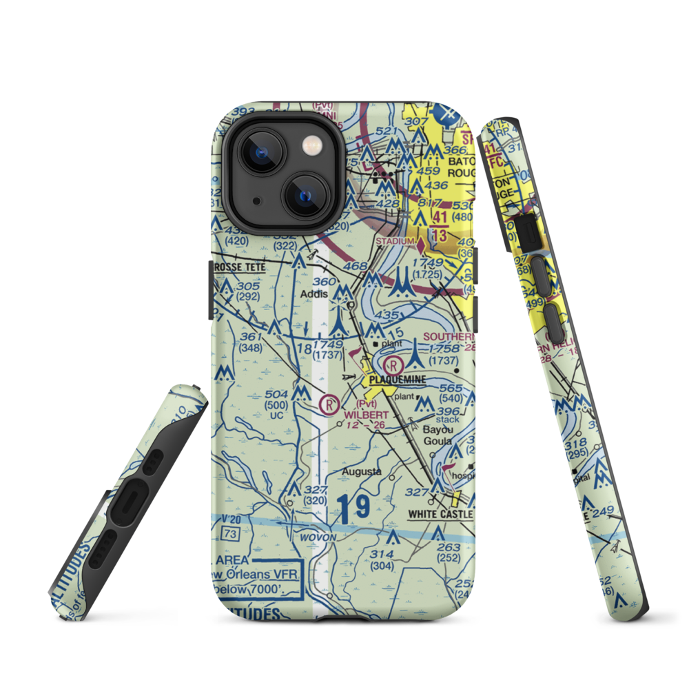 Simpson Airport (LS49) VFR Sectional  Tough iPhone Case iPhone 14 model shown