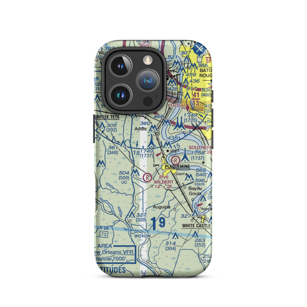 Simpson Airport (LS49) VFR Sectional  Tough iPhone Case iPhone 16 Pro model shown