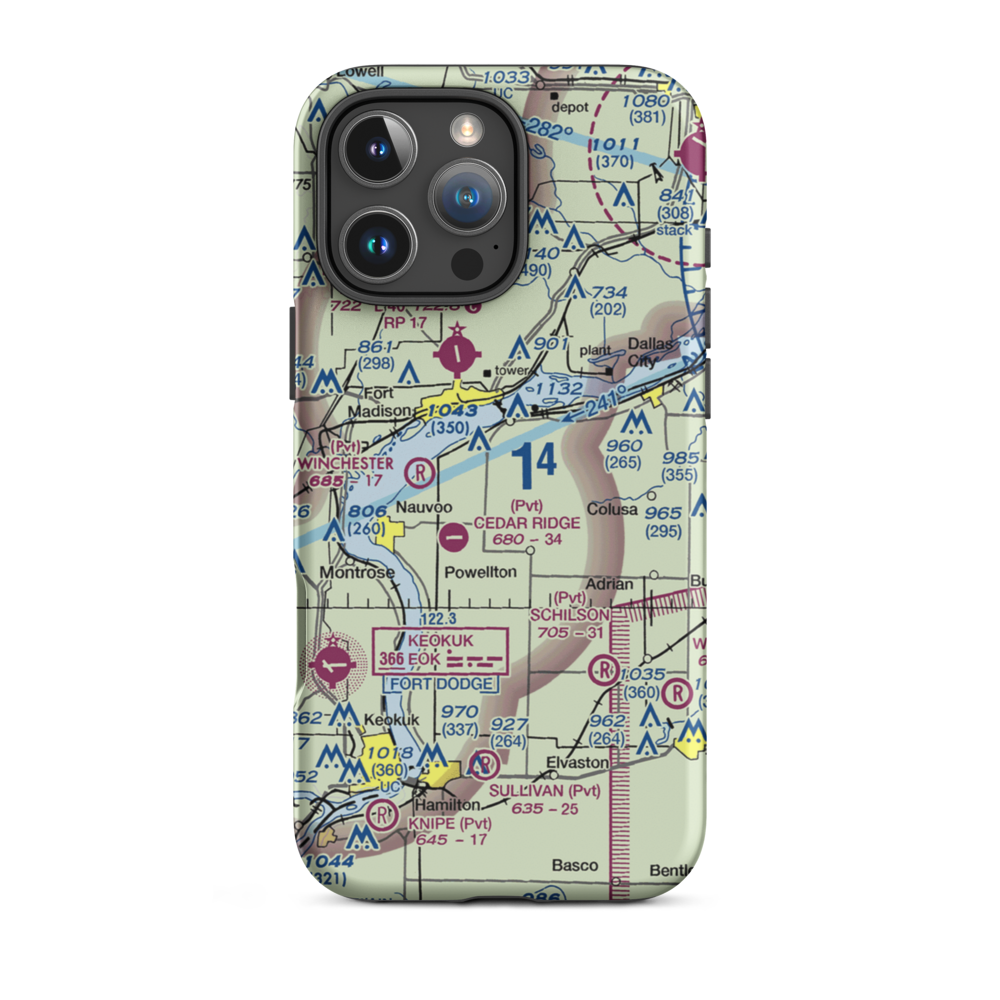 Sinele's Sunset Strip (69IS) VFR Sectional  Tough iPhone Case iPhone 16 Pro Max model shown