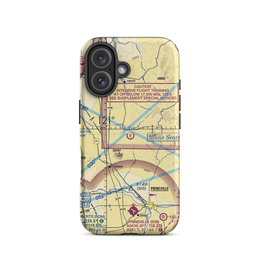 Six Springs Ranch Airport (OG51) VFR Sectional  Tough iPhone Case iPhone 16 model shown