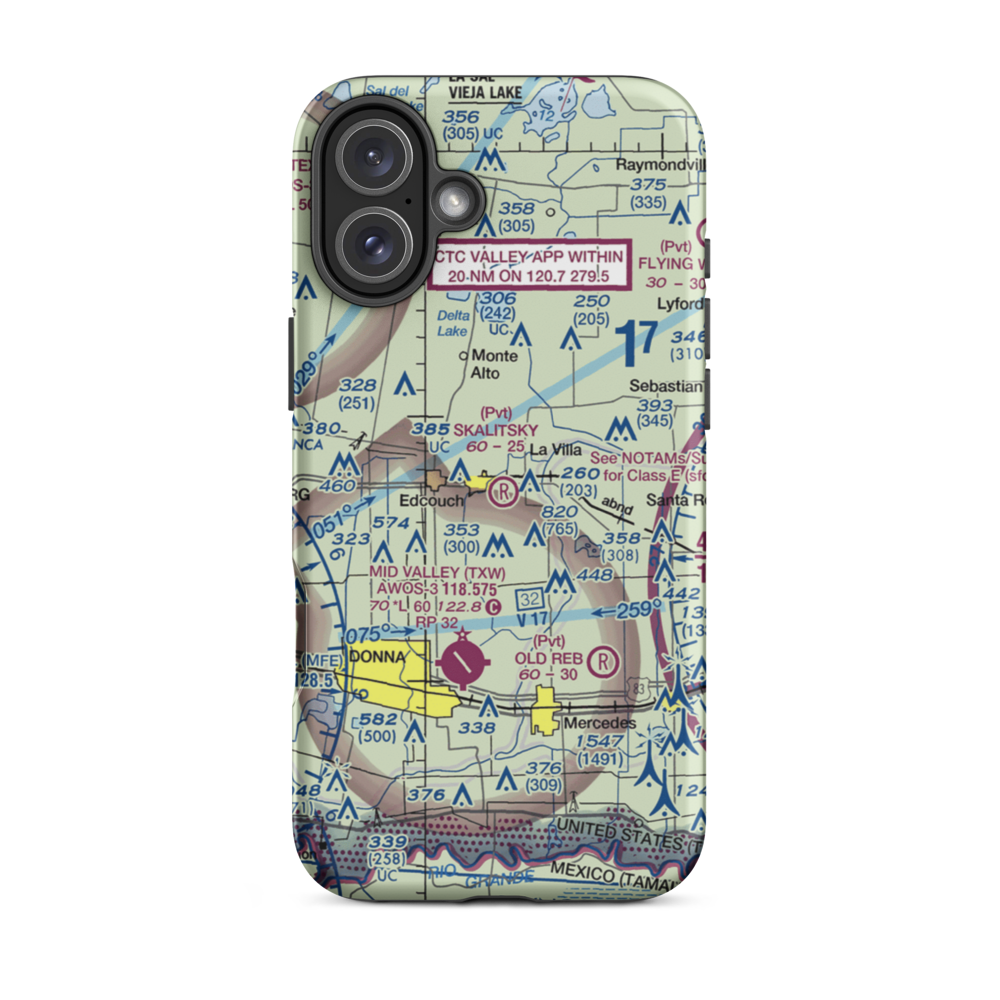 Skalitsky Airport (6TE0) VFR Sectional  Tough iPhone Case iPhone 16 Plus model shown
