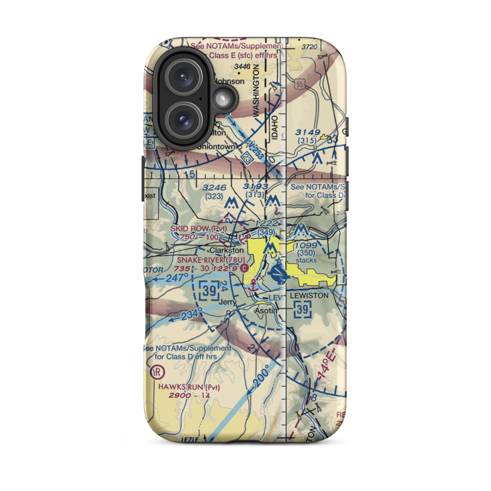 Skid Row Seaplane Base (WT33) VFR Sectional  Tough iPhone Case iPhone 16 Plus model shown