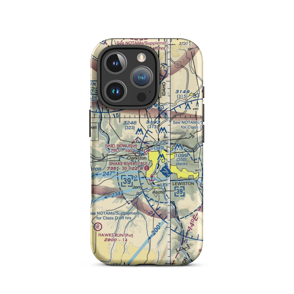 Skid Row Seaplane Base (WT33) VFR Sectional  Tough iPhone Case iPhone 16 Pro model shown