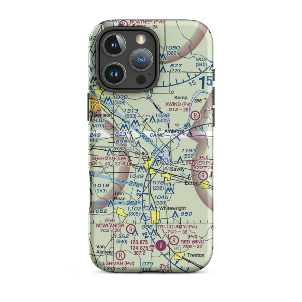 Skida Patch Airport (2XS4) VFR Sectional  Tough iPhone Case iPhone 16 Pro Max model shown