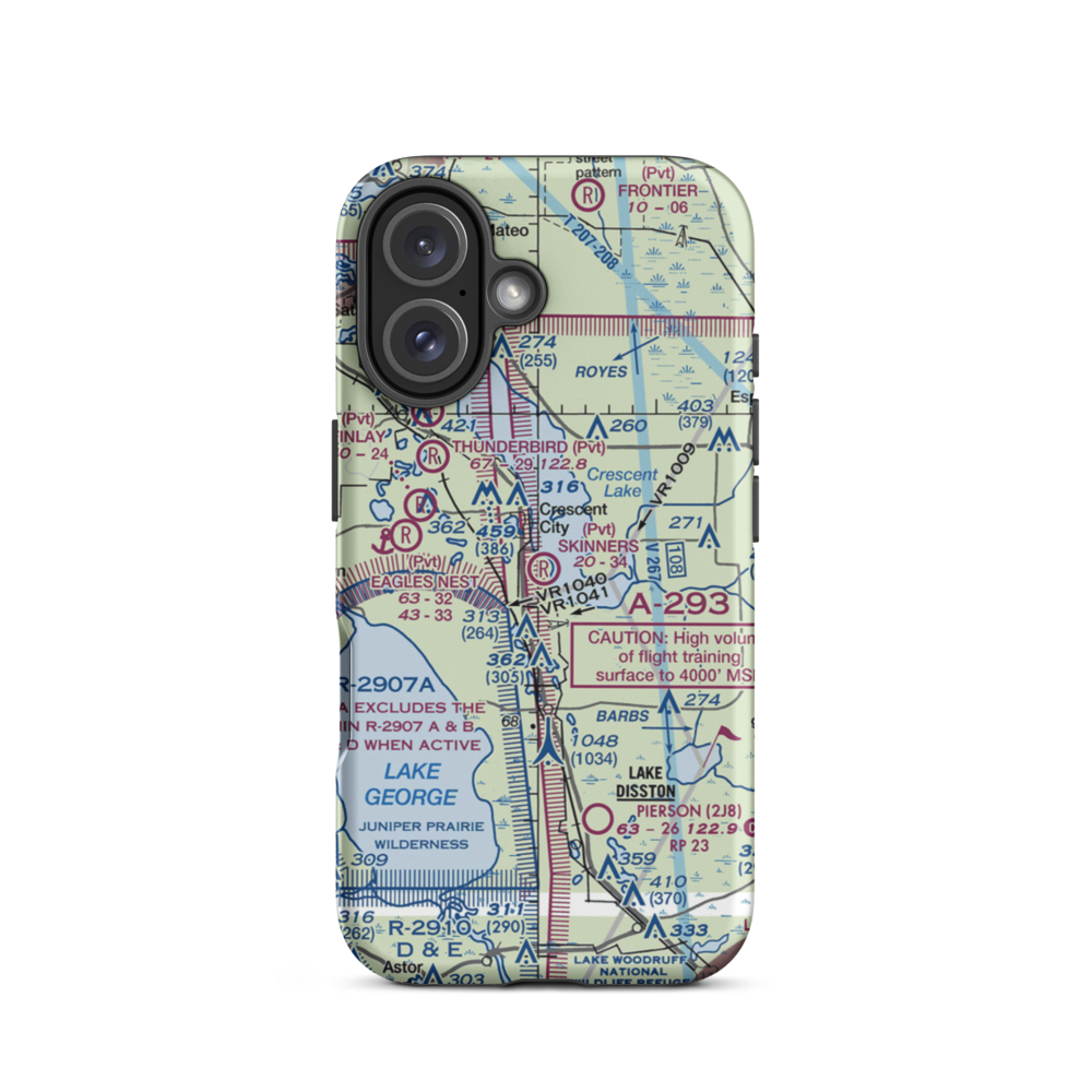 Skinners Wholesale Nursery Airport (16FD) VFR Sectional  Tough iPhone Case iPhone 16 model shown