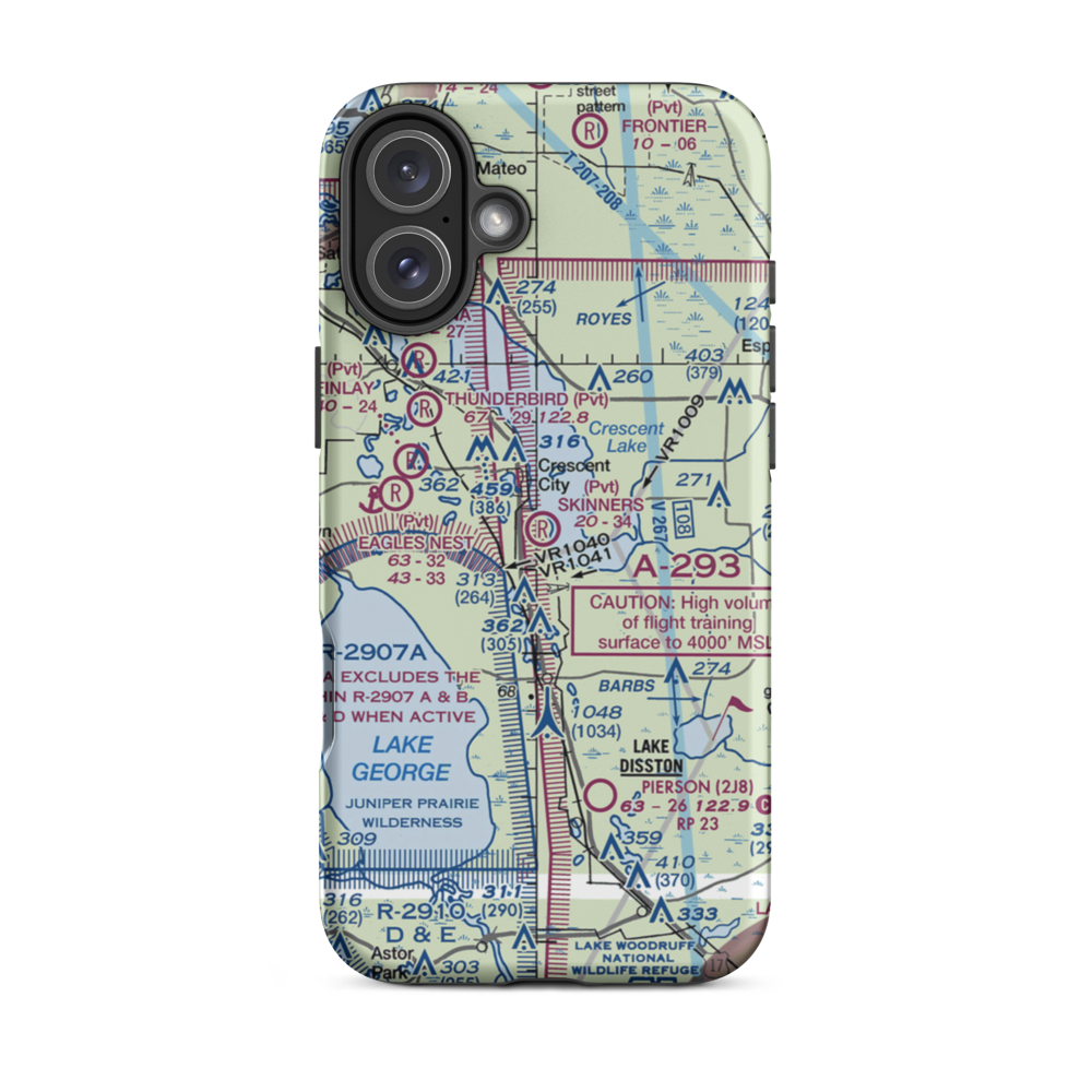 Skinners Wholesale Nursery Airport (16FD) VFR Sectional  Tough iPhone Case iPhone 16 Plus model shown