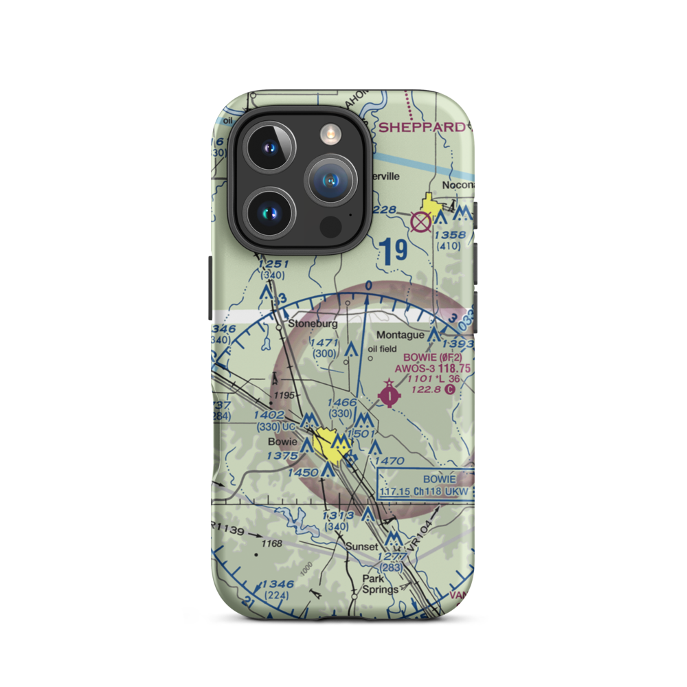 Sky Acres Airport (1XA1) VFR Sectional  Tough iPhone Case iPhone 16 Pro model shown