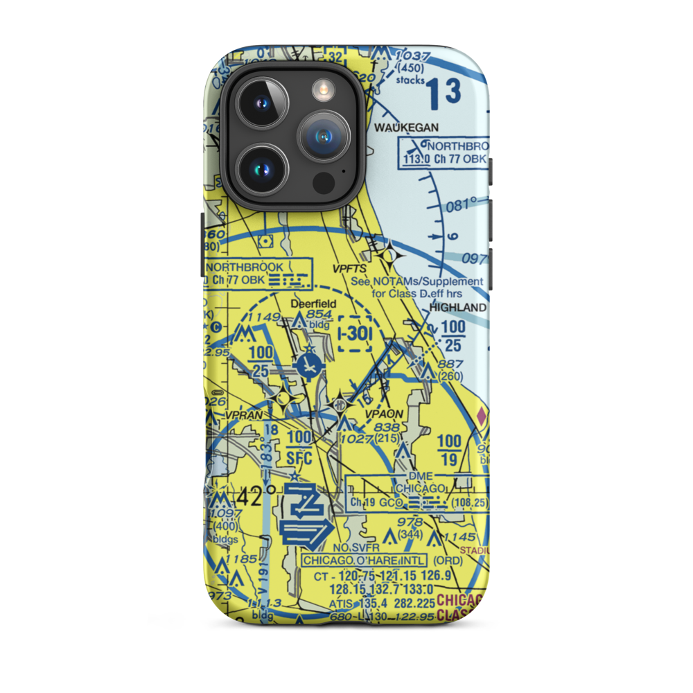 Sky Harbor Airport (OBK) VFR Sectional  Tough iPhone Case iPhone 16 Pro Max model shown