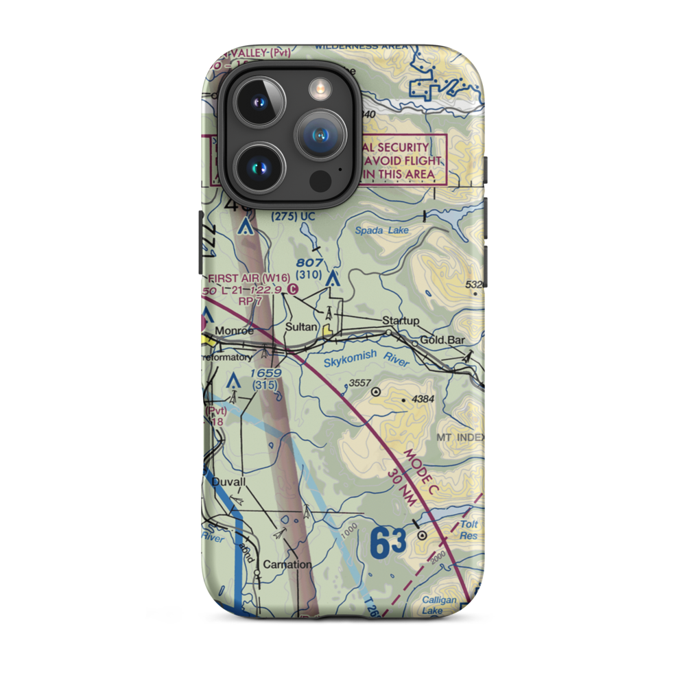 Sky Harbor Airport (S86) VFR Sectional  Tough iPhone Case iPhone 16 Pro Max model shown