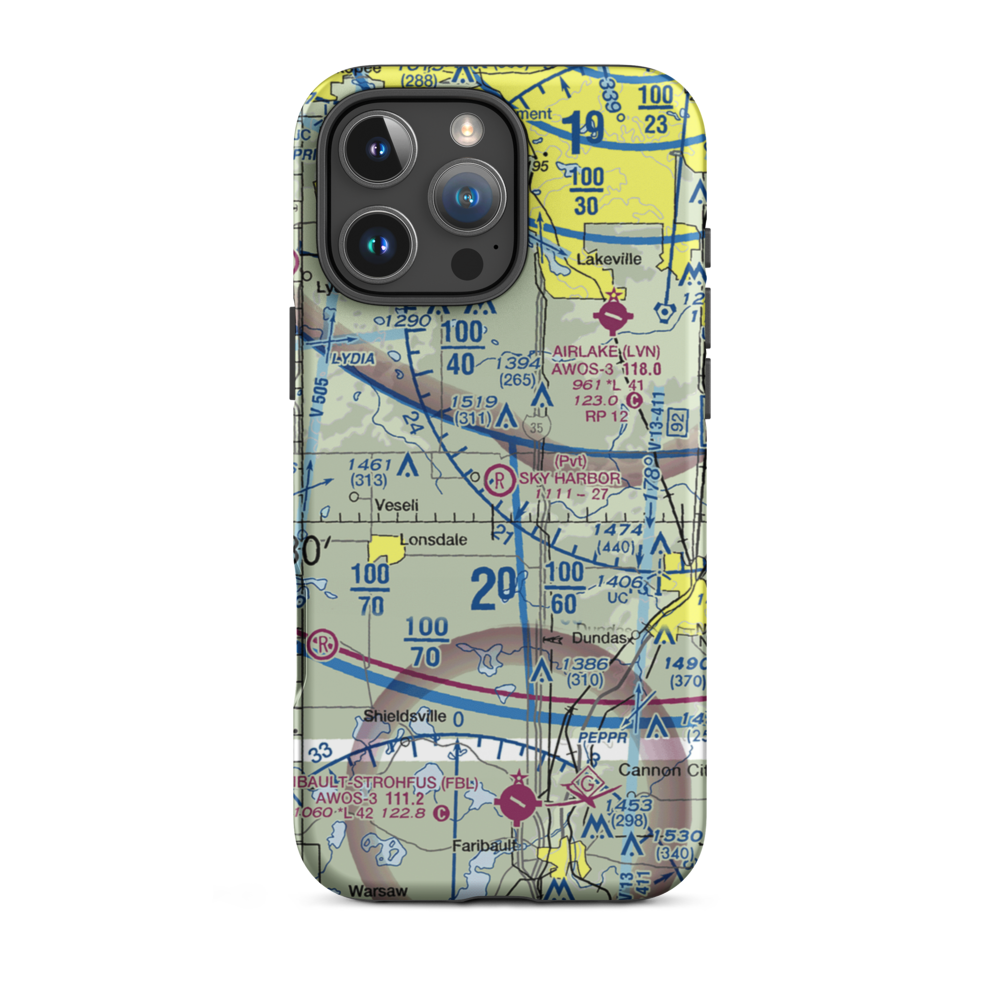 Sky Harbor Residential Airpark (1MN8) VFR Sectional  Tough iPhone Case iPhone 16 Pro Max model shown