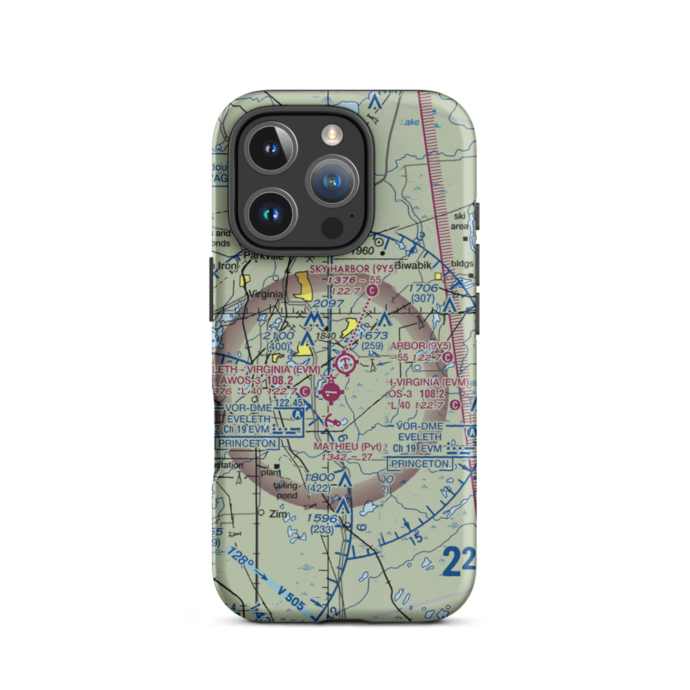 Sky Harbor Seaplane Base (9Y5) VFR Sectional  Tough iPhone Case iPhone 16 Pro model shown