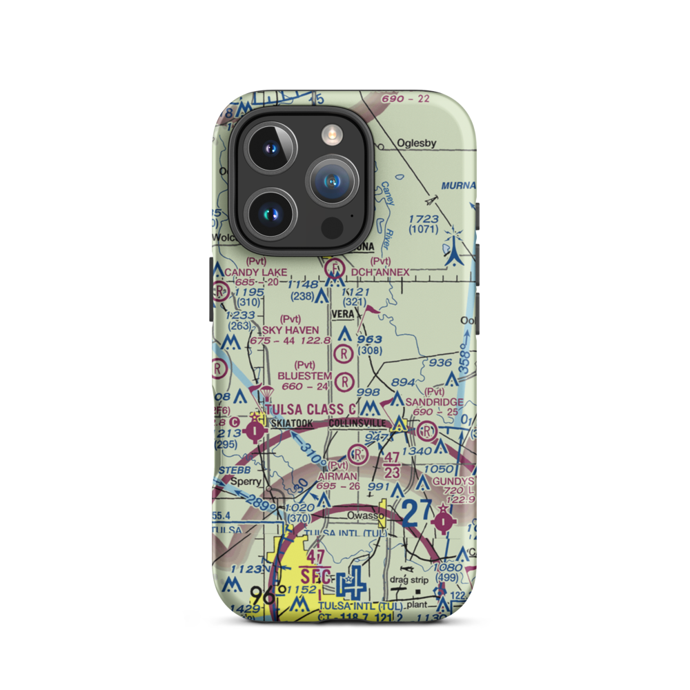 Sky Haven Airpark/Sellmeyer Field (OK01) VFR Sectional  Tough iPhone Case iPhone 16 Pro model shown