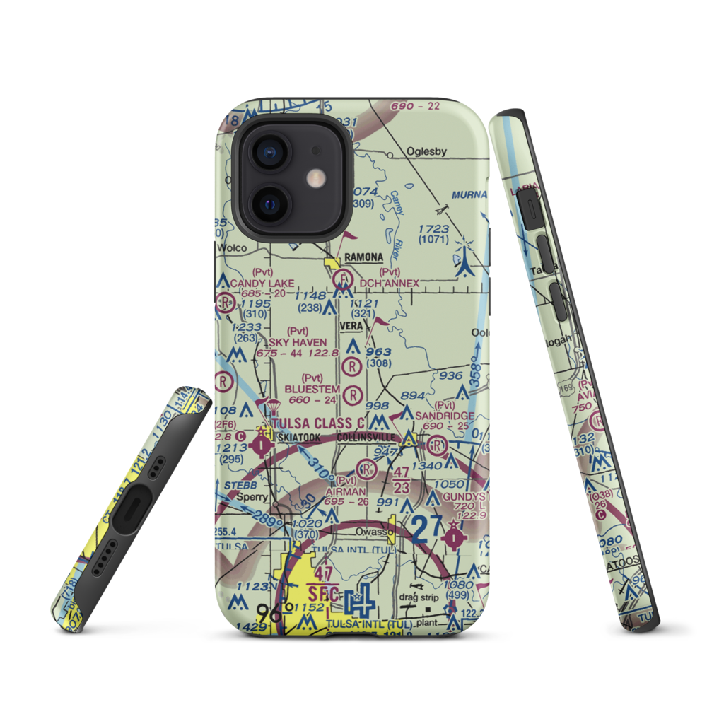 Sky Haven Airpark/Sellmeyer Field (OK01) VFR Sectional  Tough iPhone Case iPhone 12 model shown